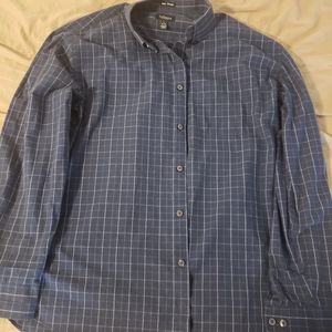 Van Heusen Dark Blue Plaid Shirt